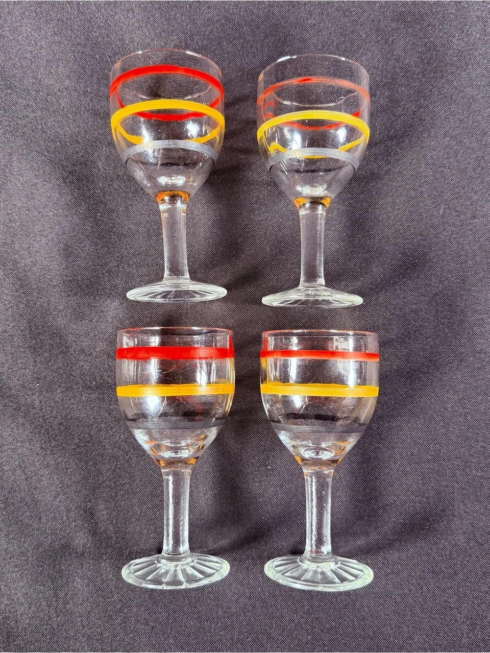 Vintage Libbey Mambo Fiesta Cordial glasses, set of 4